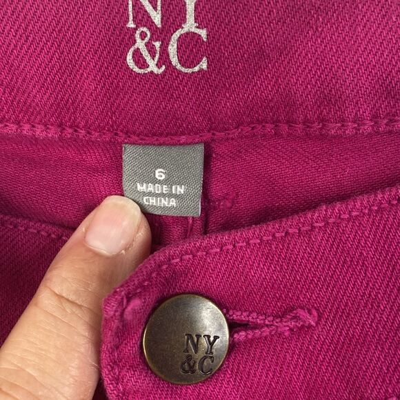 NY&C New York & Company Dark Pink Low Rise Skinny Jeans. Sz 6. Excellent Cond. - Picture 5 of 11